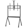 TV stand MACLEAN MC-114 B portable floor stand for 55–100 inch screens, max load 120 kg, VESA 200x200–900x600, height 115–152 cm, black, shelf