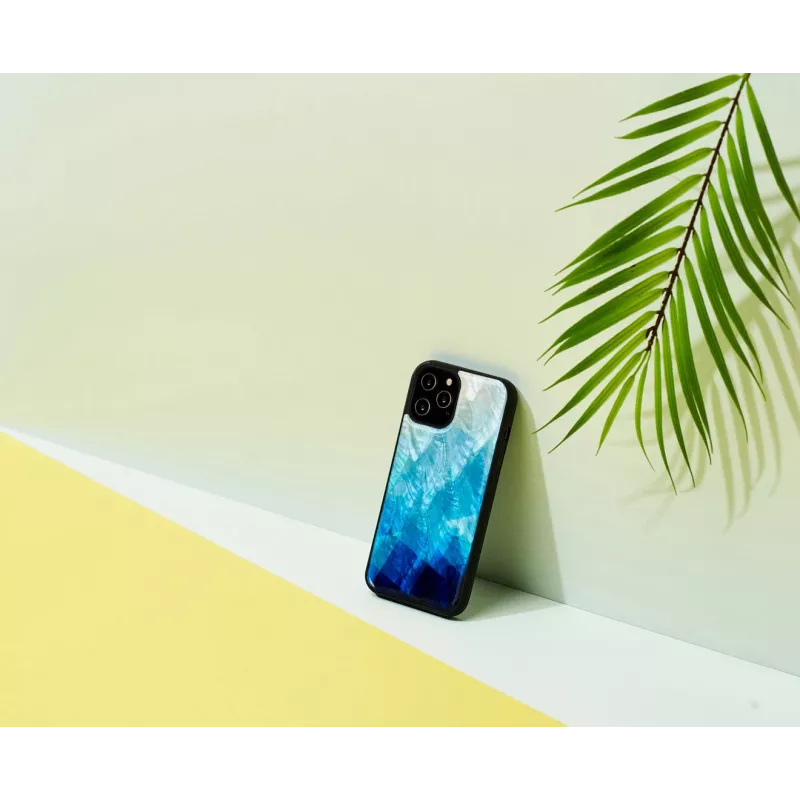 Protective phone case iKins for Apple iPhone 12 Pro Max — blue lake black