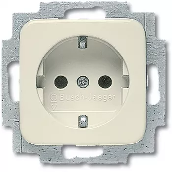 Socket outlet Busch-Jaeger 2011-0-1318 CEE 7/3 2P+E 250V 16A White (71×41 mm)