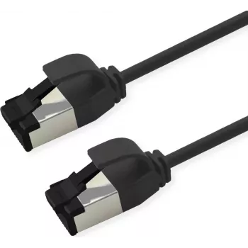 ROLINE S/FTP Patch Cable Cat.8.1, Slim, PoE, black, 3m (21.15.3453)