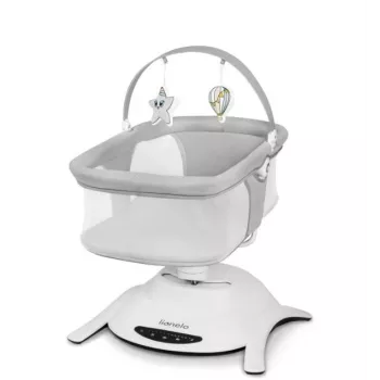 Cradle / Rocking Cradle Lionelo Bella Set Grey Concrete – infant bed with rocking function