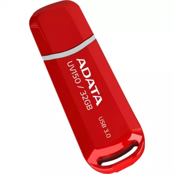 USB flash drive ADATA DashDrive UV150 32GB, USB Type-A 3.2 Gen 1, red, cap design