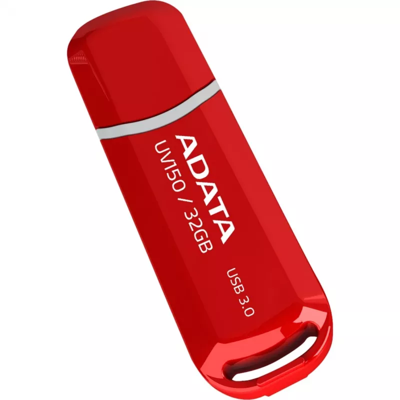 USB flash drive ADATA DashDrive UV150 32GB, USB Type-A 3.2 Gen 1, red, cap design