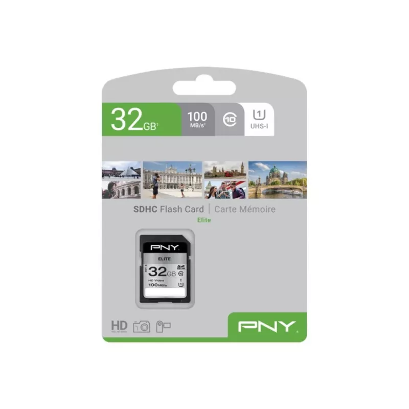 Flash Memory PNY 32 GB SDHC UHS-I Class 10 P-SD32GU1100EL-GE