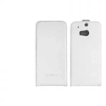 Nevox RELINO - Flip Case for mobile phone - PU Faux Leather - Grey, White - for HTC One (M8)