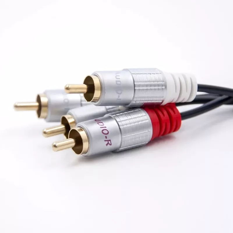 Audio cable Qoltec 52337 2 m 2 x RCA Black