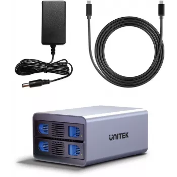 External SATA HDD/SSD Enclosure Unitek S1308A01-EU for 2.5 inch and 3.5 inch Drives, Up to 40TB