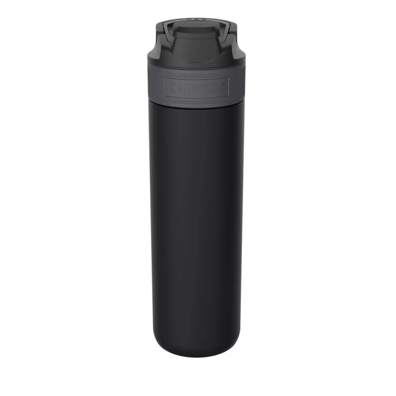 Insulated water bottle Kambukka ELTON 600 ml — Black, double-wall stainless steel, vacuum insulated, leakproof