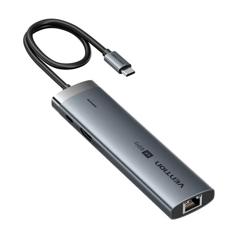 Vention USB-C 8-in-1 4K 60Hz 100W docking station