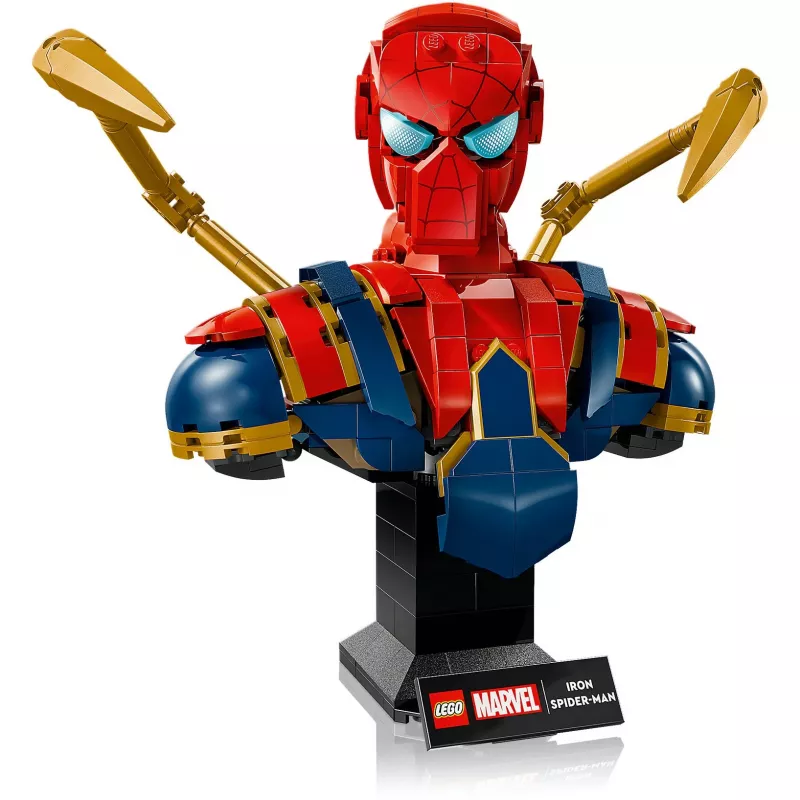 LEGO Marvel collectible bust Iron Spider-Man 76326, 379 pieces, 18+ display model, 170×200×110 mm