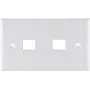 Network adapter ShiverPeaks 08-10111, 2-port keystone, white