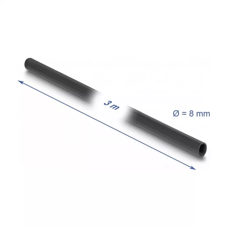 DeLOCK PVC Insulating Sleeve 3 m x 8 mm black