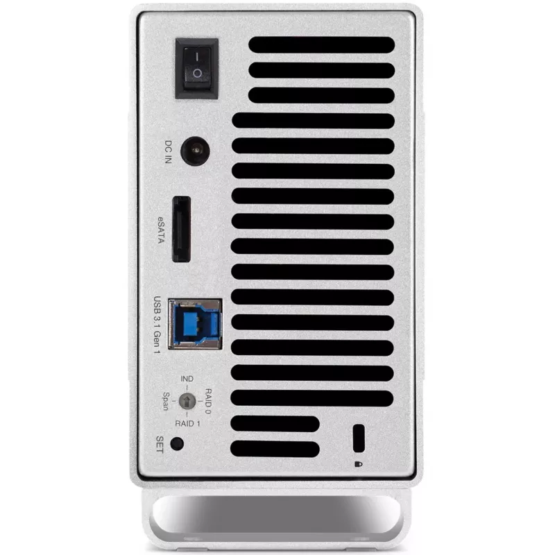 HDD enclosure OWC Mercury Elite Pro Dual White for 2× 3.5 inch SATA drives, RAID 0/1/SPAN, USB Type‑B