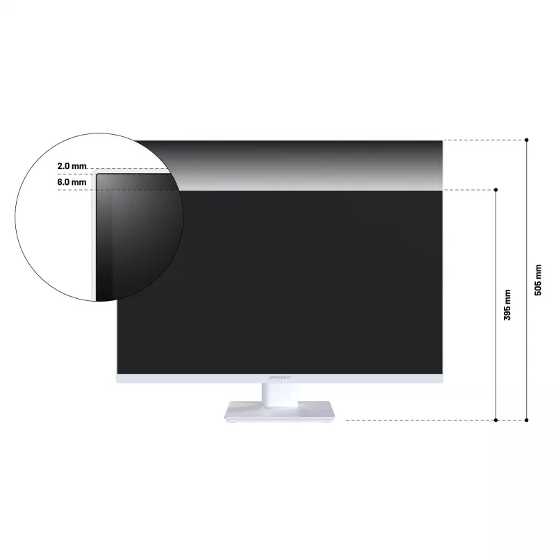JAPANNEXT WQHD Monitor 68,6 cm (27) 2560x1440 Pixel,IPS Panel, 8 ms, 75 Hz, AMD FreeSync, HDMI, DisplayPort (JN-IPS270WQHD75F-C65W-HSP-W)