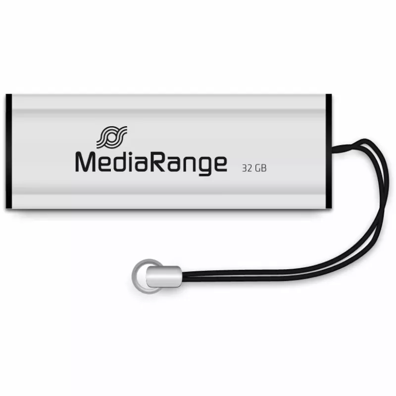 MediaRange SuperSpeed - USB Flash Drive - 32GB - USB3.0 - Black/Silver (MR916)