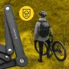 Folding bike lock MANTA XR00FL01 — segmented design for frame mounting