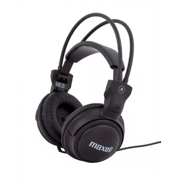 Headphones Maxell Home Studio MAX-833, wired circumaural, 32 Ω, 98 dB, 16–22000 Hz, 5 m cable, ear-hook/over‑head, black