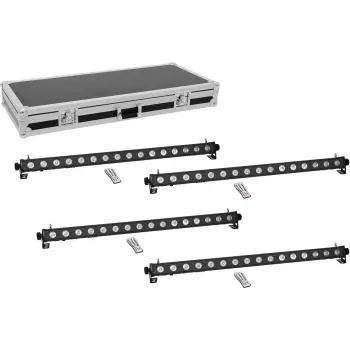 Lighting equipment EUROLITE PIX-16 QCL 4x LED light bar with transport case