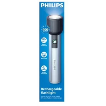 Flashlight Philips Rechargeable USB-C 400 lm 2000 mAh – portable LED handheld light