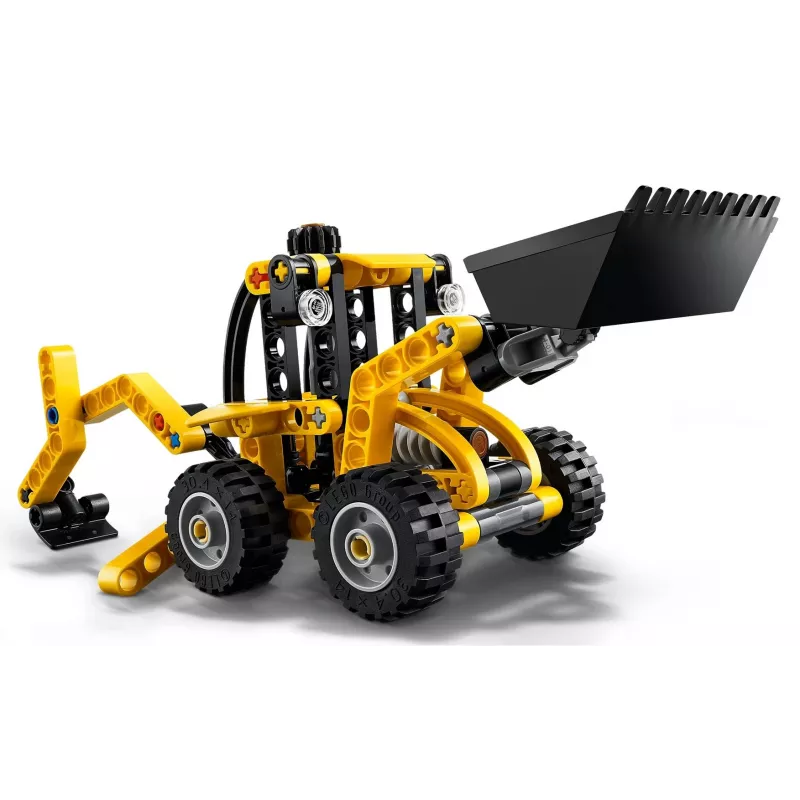 Construction set LEGO Technic Backhoe Loader 42197 — articulated steering, working loader, 104 pieces, recommended age 7+