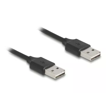 Coiled Cable DeLOCK EASY-USB 2.0 Type-A male to Type-A male 0.5m to 0.8m black
