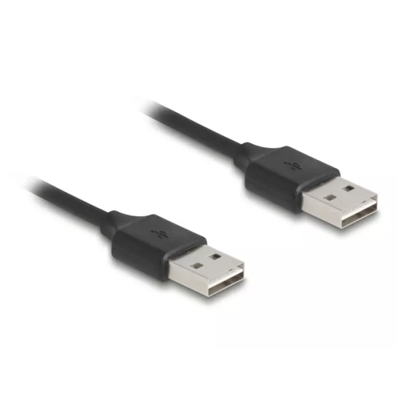 Coiled Cable DeLOCK EASY-USB 2.0 Type-A male to Type-A male 0.5m to 0.8m black