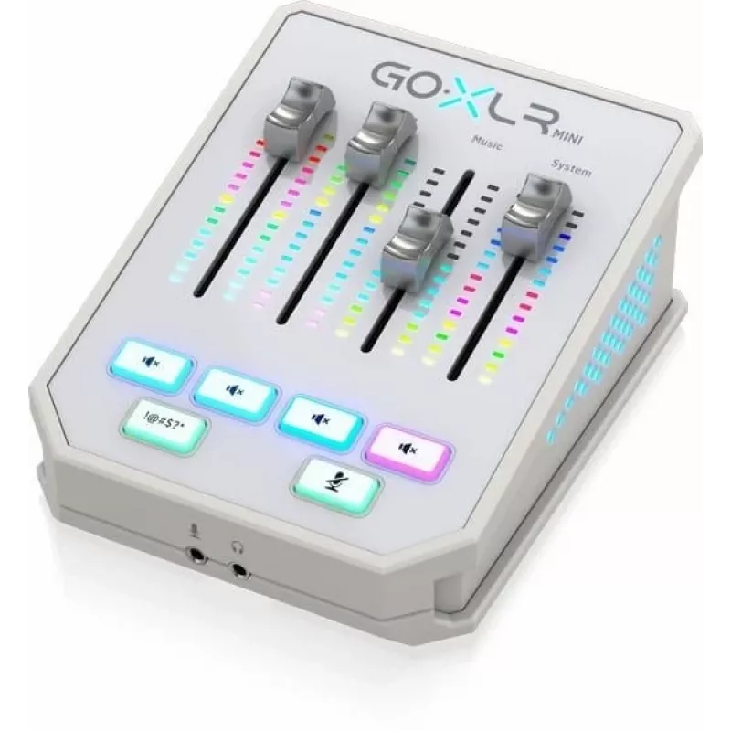 Audio Mixer TC-Helicon GO XLR Mini-WH white — compact USB vocal/interface mixer for streaming