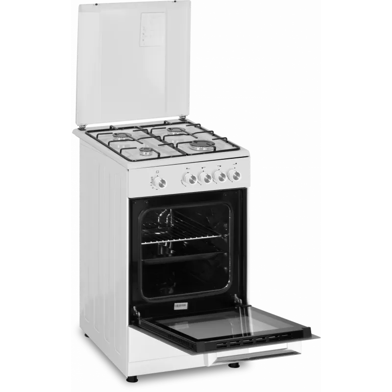 Simfer Cooker 4401SGRBB Hob type Gas Oven type Gas White Width 50 cm 49 L Depth 55 cm