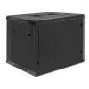 Qoltec 54466 9U 19 inch Open Frame Rack Cabinet, 60 kg Load Capacity, Black