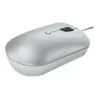 Wired optical ambidextrous mouse Lenovo 540 USB Type-C, 3 DPI modes, grey, 4 buttons, 1.8 m cable