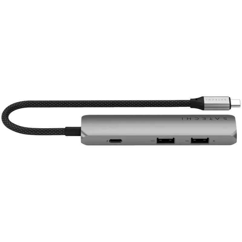 Satechi ST-P4SM interface hub USB Type-C 10000 Mbit/s Grey