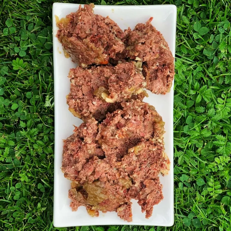 Wet dog food OLLO Pure Beef and Green Tripe 400 g can — adult, protein 14.5%, fat 11.9%, moisture 69%