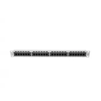 Lanberg PPU5-1024-S 24-Port Cat.5e UTP Patch Panel 1U 19 inch Grey RAL7035