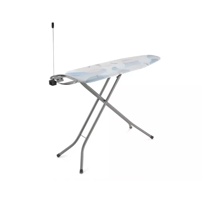 Full-size ironing board VILEDA Bravo Plus 143032 — adjustable height 80–97 cm, board 380×1200 mm, steel mesh top