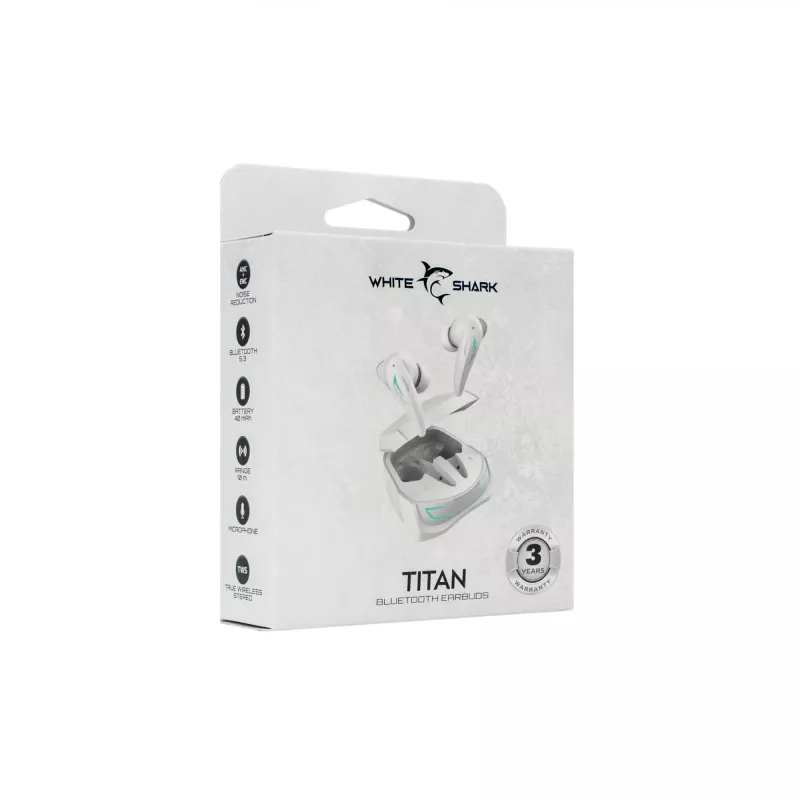 Headphones White Shark GEB-TWS96 Titan White