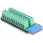 Cable gender changer DELOCK 67191 — USB header 19-pin to 20-pin terminal block, black/green