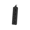 Lanberg, Power Strip, PS0-04E-0150-BK Power Extension 4 AC Outlets Indoor Black (4x, CEE 7/5, 1.50m)