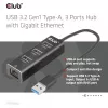 USB Hub CLUB3D USB 3.2 Gen1 Type-A 3 Ports with Gigabit Ethernet