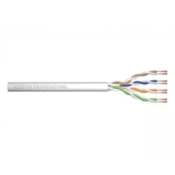 Network Cable Digitus CAT 6A U/UTP twisted pair patch cord raw 100m Grey