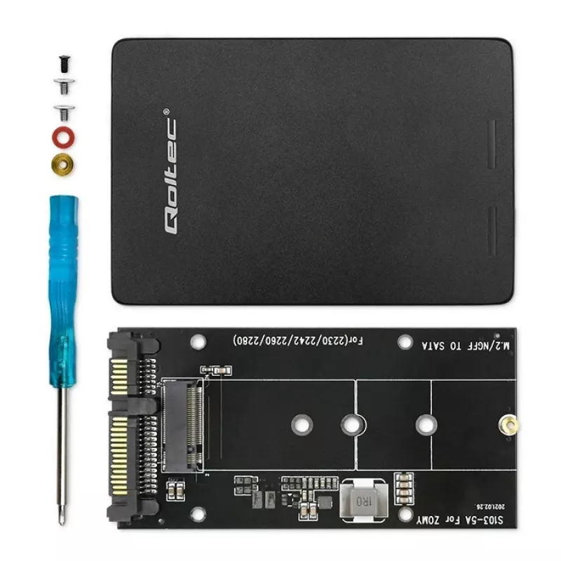 Adapter na dysk M.2 SSD | SATA NGFF do SATA III | 2TB | Super    speed 6Gb/s | Czarny