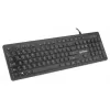 Manhattan Gaming USB Keyboard, Low Force Key Edition, 12 Multimedia Keys, Rainbow-LED Backlighting, USB-A, Black, Retail Box (German layout)