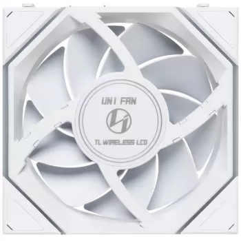 Lian Li UNI FAN TL Wireless LCD 120 White — 120mm PWM fan with wireless LCD controller