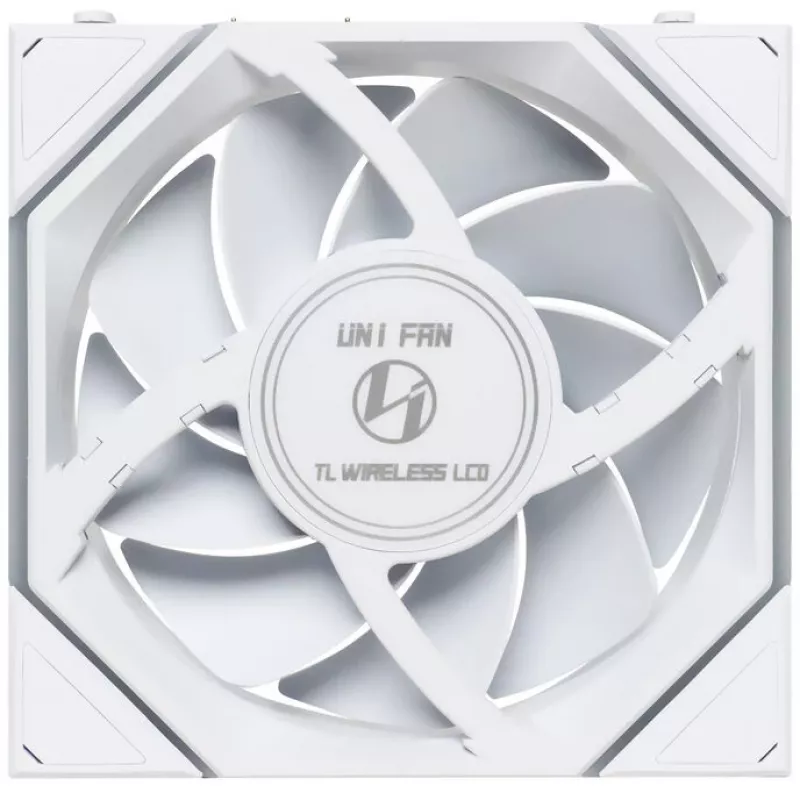 Lian Li UNI FAN TL Wireless LCD 120 White — 120mm PWM fan with wireless LCD controller
