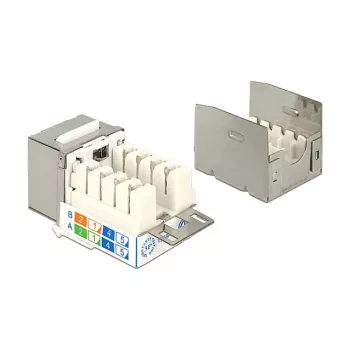 Keystone module DELOCK 86404 — RJ-45 silver, 38.5×22.3×17.3 mm
