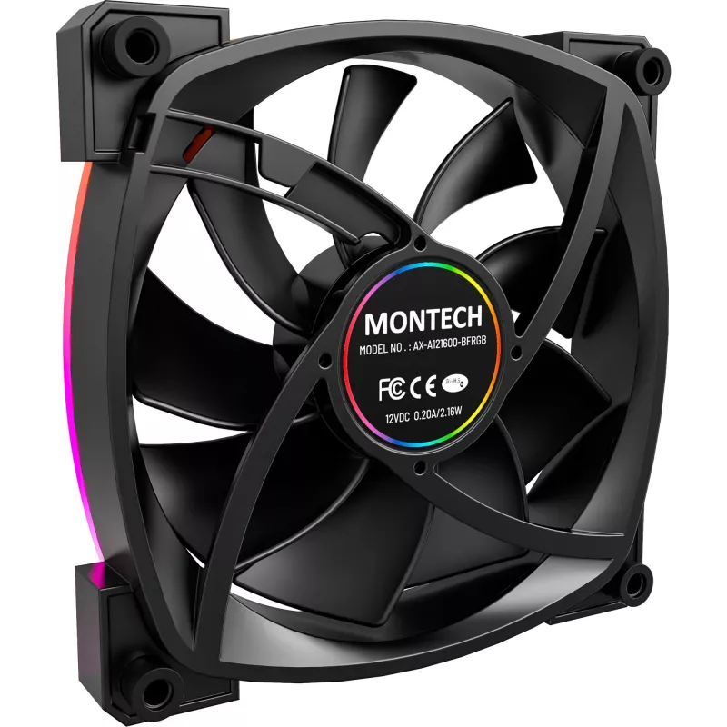 MONTECH AX120 120mm ARGB 3-Pack Case Fans - Black