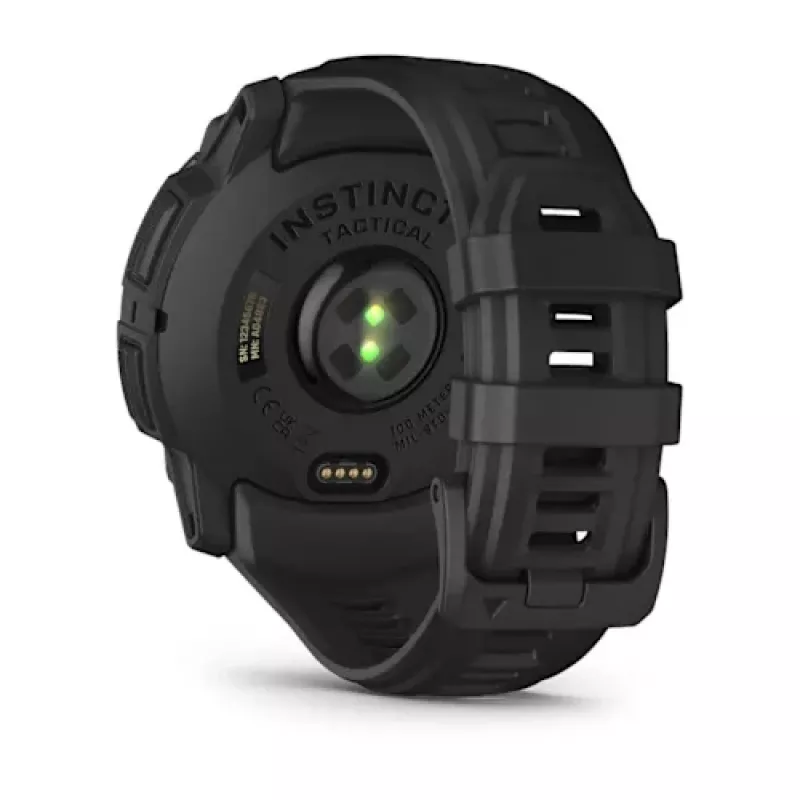 Smartwatch GARMIN Instinct — 45 mm, 3.05 cm (1.2 inch) AMOLED 390×390 Touchscreen, 4 GB, GPS, Silicone Band Black, 53 g