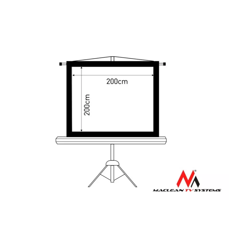 tripod projection screen Maclean MC-680 112 1:1 200x200