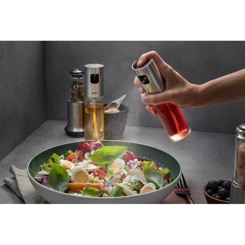 GEFU NEVA oil/vinegar dispenser 0.1 L Bottle Glass, Plastic, Stainless steel Stainless steel, Transparent