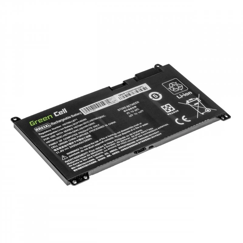 Battery Green Cell HP183 for HP ProBook 430/440/450/455/470 G4 G5 — 11.4V 3400mAh LiPo