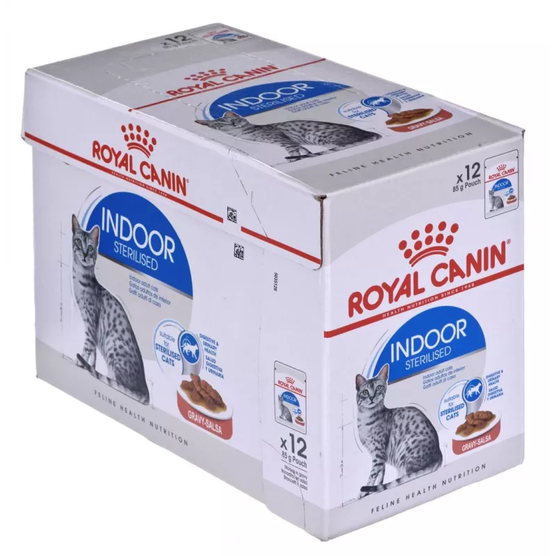 Wet cat food Royal Canin Indoor Sterilized 12 x 85 g — poultry, adult neutered indoor cats